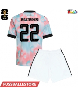 Günstige Belgien Alexis Saelemaekers #22 Auswärts Trikotsatzt Kinder WM 2026 Kurzarm (+ Kurze Hosen)